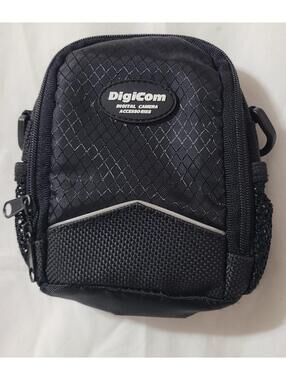 Digicom Digital Camera Accessory Bag Size Small 5x4.5 & 39" Shoulder Strap Black